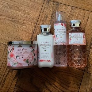 bath and body works gingham gorgeous set